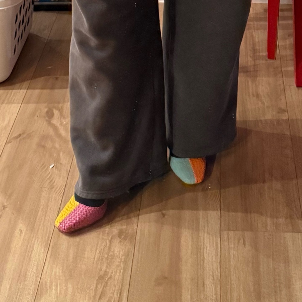Charlotte Stone Multicolor Block Heel Sandals - Picture 2 of 2